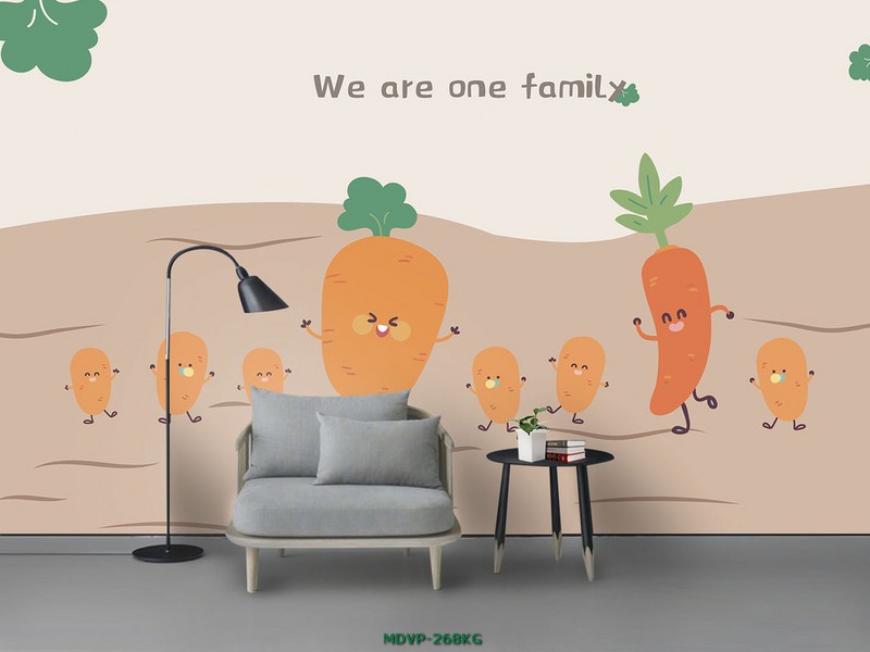 Tranh con vật đáng yêu cho bé - Già đình cà rốt MDVP-268KG